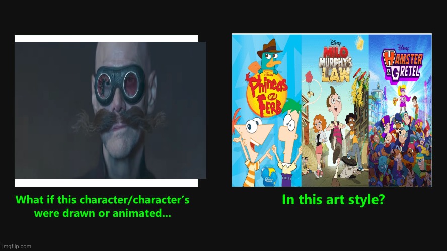 If robotnik was drawn in the Dan Povenmire style | image tagged in what if character drawn in dan povenmire style | made w/ Imgflip meme maker