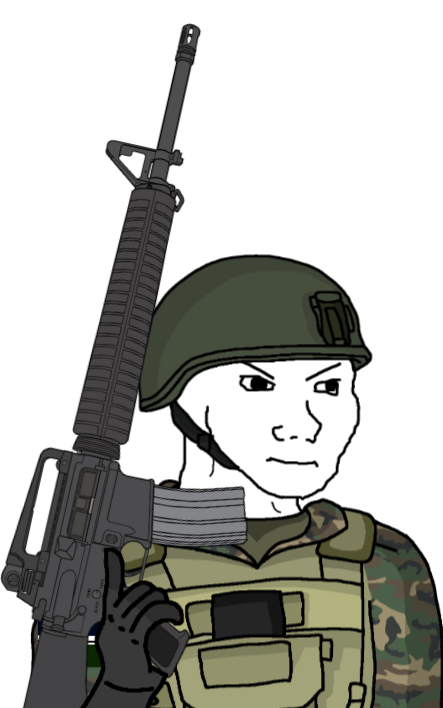 High Quality Wojak Eroican Soldier (Jack Davis) Prepared(Ver. II) Blank Meme Template