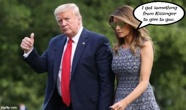 Missed again | image tagged in melania trump,henry kissinger,dead,genie in a box,maga,donald trump | made w/ Imgflip meme maker