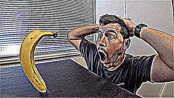 Man shocked at banana original | image tagged in man shocked at banana original | made w/ Imgflip meme maker