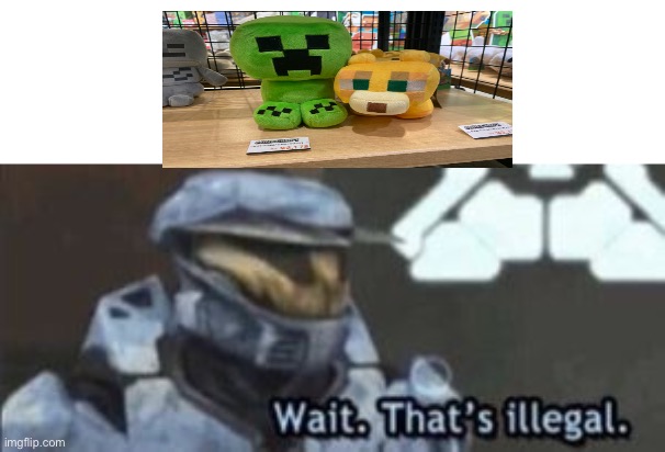 Creeper and ocelot being friends | image tagged in wait that's illegal | made w/ Imgflip meme maker