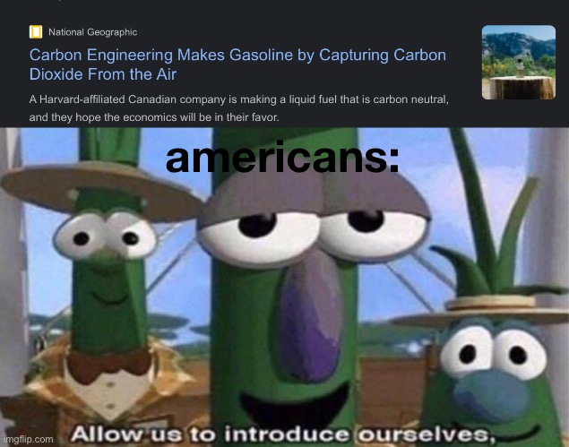 random meme | americans: | image tagged in veggietales 'allow us to introduce ourselfs',america | made w/ Imgflip meme maker