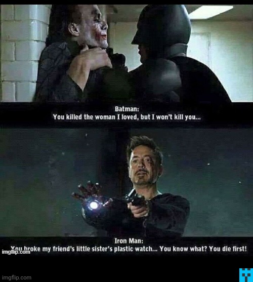 Day eleven of posting every meme on my phone. | image tagged in repost,download,memes,batman,iron man | made w/ Imgflip meme maker