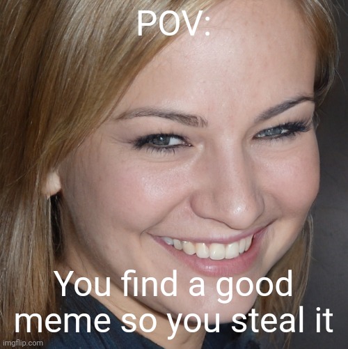 Smirk | POV:; You find a good meme so you steal it | image tagged in ai woman smirk | made w/ Imgflip meme maker