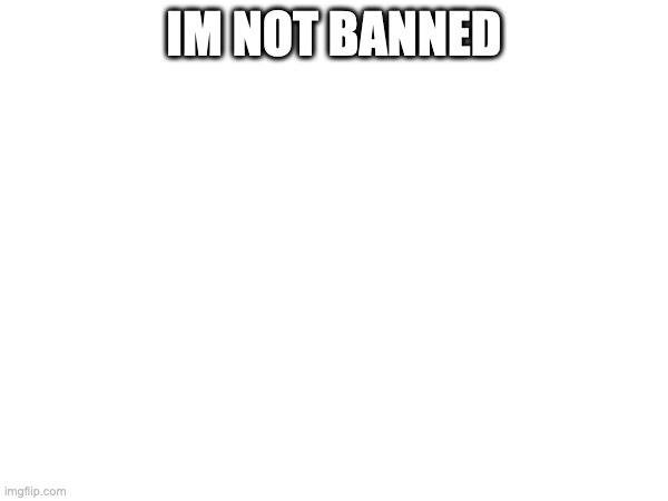 IM NOT BANNED | made w/ Imgflip meme maker