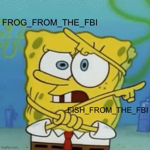 Confused Spongebob | FROG_FROM_THE_FBI FISH_FROM_THE_FBI | image tagged in confused spongebob | made w/ Imgflip meme maker