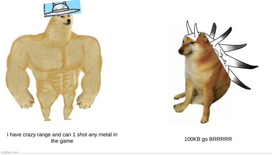 lufalan is just better | image tagged in buff doge vs cheems | made w/ Imgflip meme maker