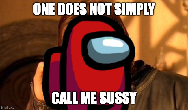 One Does Not Simply Meme | ONE DOES NOT SIMPLY CALL ME SUSSY | image tagged in memes,one does not simply | made w/ Imgflip meme maker