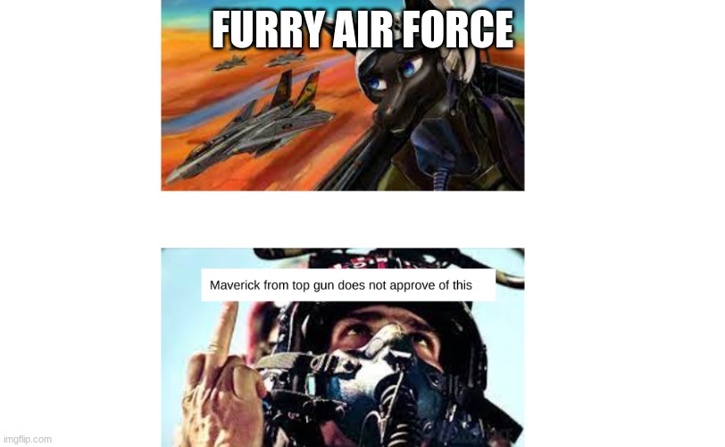 maverick | FURRY AIR FORCE | image tagged in anti furry | made w/ Imgflip meme maker