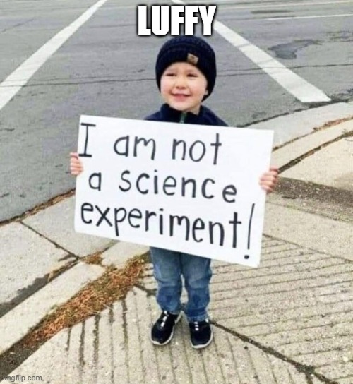 I am not an experiment. | LUFFY | image tagged in i am not an experiment | made w/ Imgflip meme maker