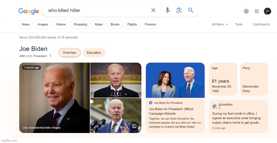 biden went too far this time | image tagged in fun,memes | made w/ Imgflip meme maker
