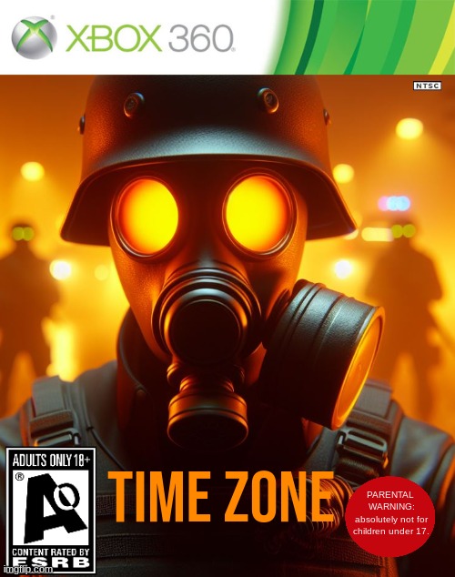 a idea of what TimeZones cover art would look like. its very likely it'll be rated Adults only or M for mature. | Time Zone; PARENTAL 
WARNING:
absolutely not for children under 17. | image tagged in timezone,cartoon,movie,idea,game,major game cover art | made w/ Imgflip meme maker