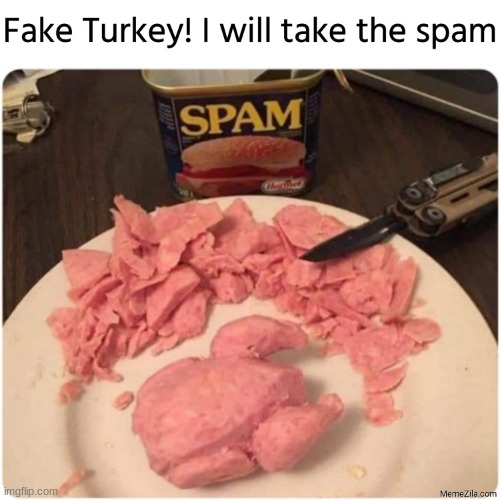 Turkey Spam | image tagged in spam,fake meat | made w/ Imgflip meme maker