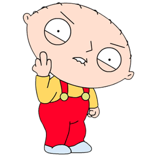 High Quality stewie right middle finger Blank Meme Template
