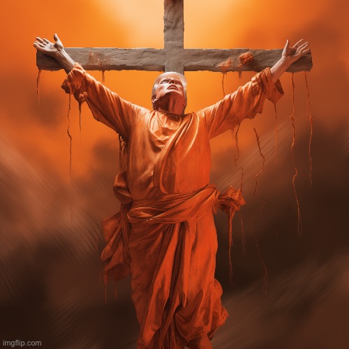 Orange Jesus | image tagged in orange jesus | made w/ Imgflip meme maker