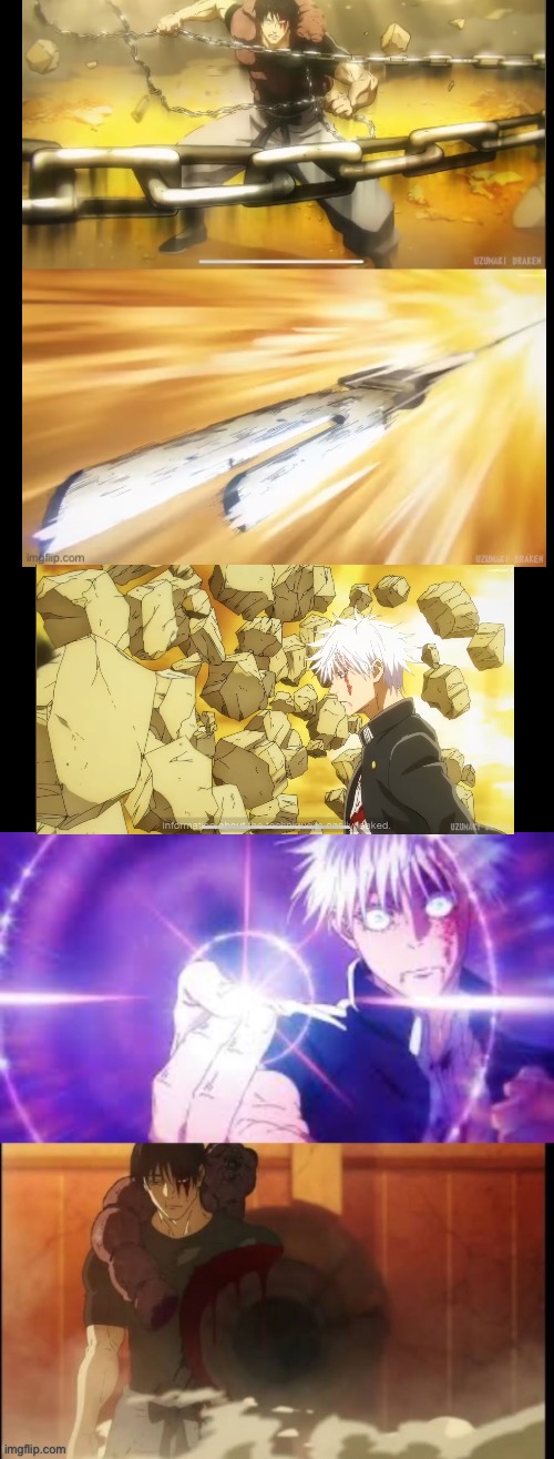 High Quality Toji vs Gojo Blank Meme Template