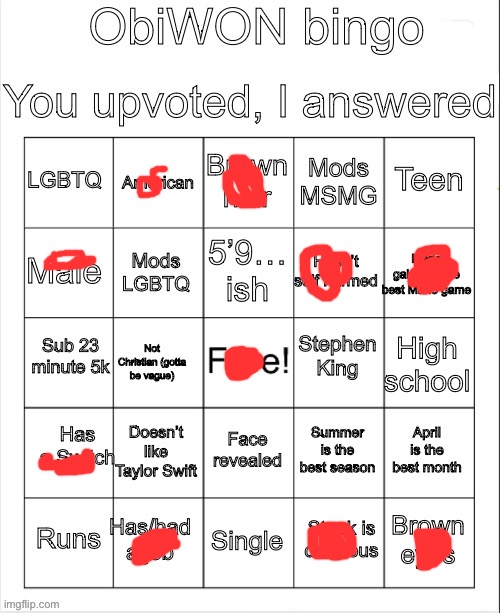 Gersh dern it | image tagged in obiwon bingo | made w/ Imgflip meme maker