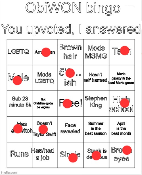 ObiWON bingo | image tagged in obiwon bingo | made w/ Imgflip meme maker