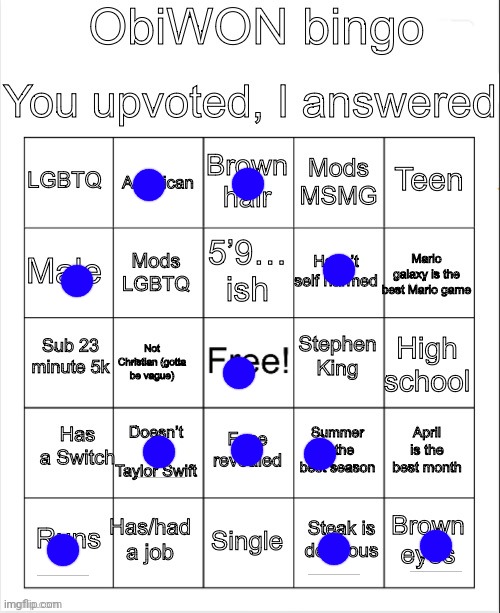 ObiWON bingo | image tagged in obiwon bingo | made w/ Imgflip meme maker