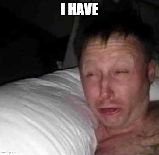 Sleepy guy | I HAVE | image tagged in sleepy guy | made w/ Imgflip meme maker