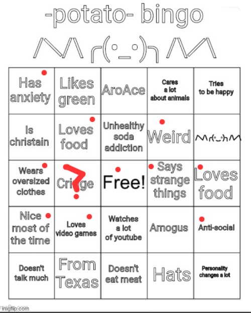 :| gn chat | image tagged in -potato- bingo | made w/ Imgflip meme maker
