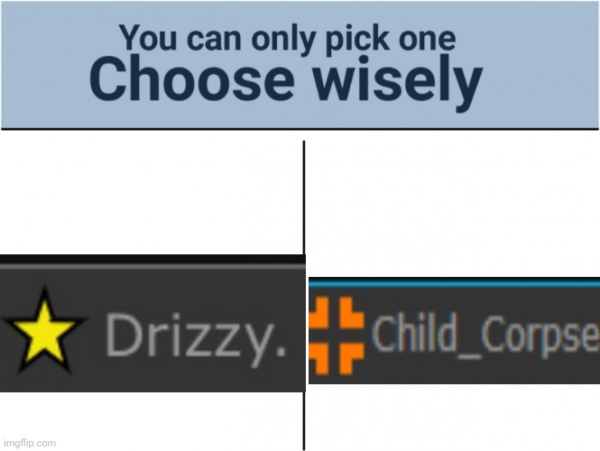 you can pick only one choose wisely | image tagged in you can pick only one choose wisely | made w/ Imgflip meme maker