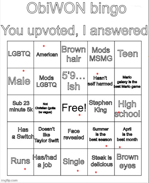 ObiWON bingo | image tagged in obiwon bingo | made w/ Imgflip meme maker