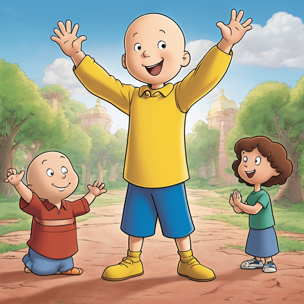 High Quality Be ready to new movie about Caillou! Blank Meme Template