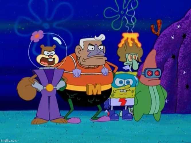 Spongebob Superheroes | image tagged in spongebob superheroes | made w/ Imgflip meme maker