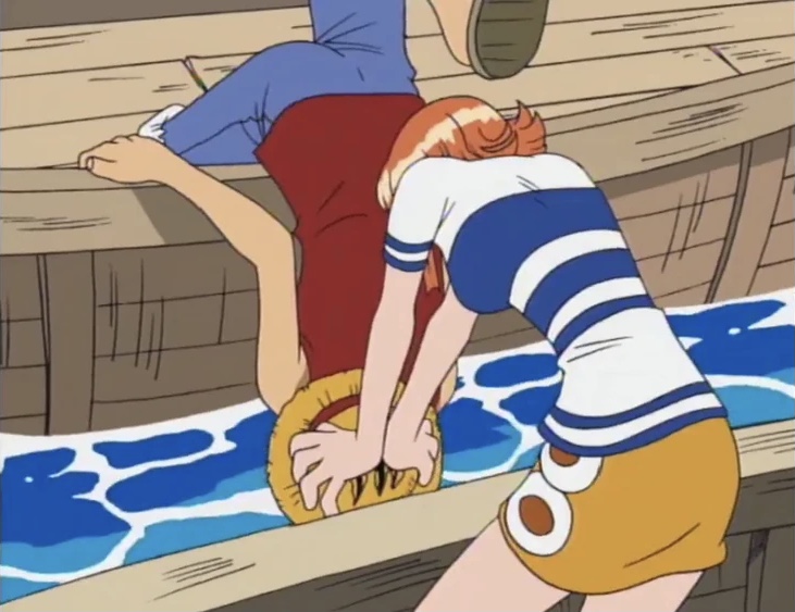 High Quality Nami drowning Luffy meme Blank Meme Template