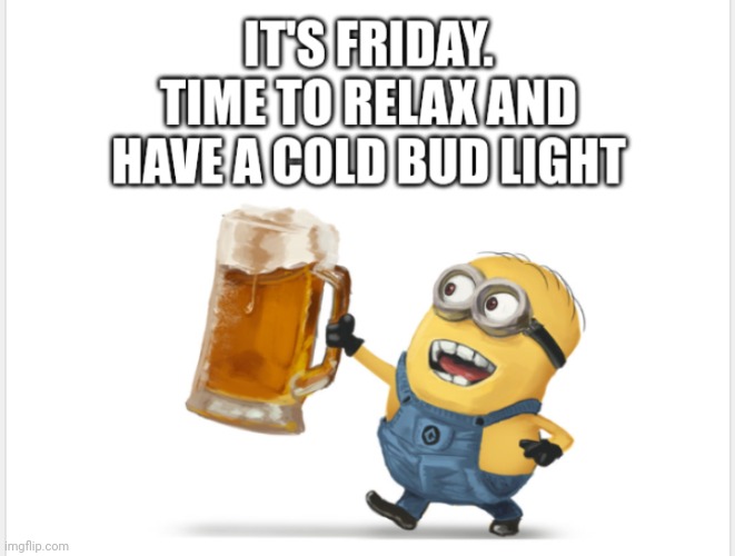 Friday, time for a Bud light | image tagged in funny memes | made w/ Imgflip meme maker