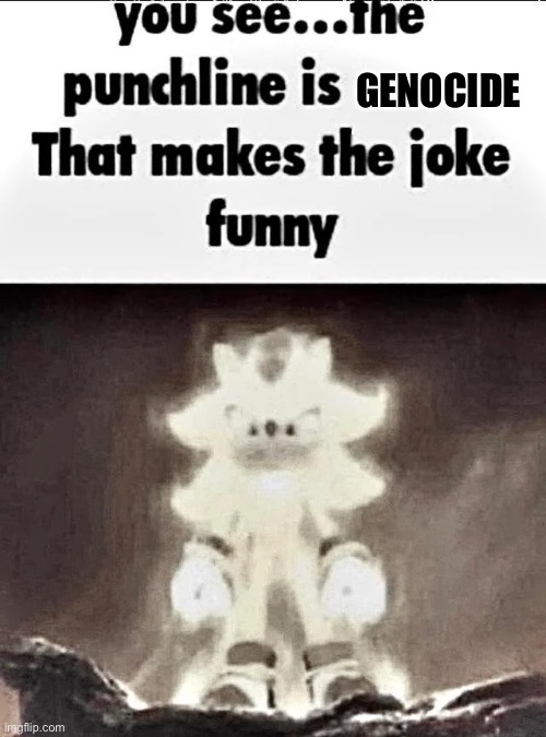 Shadow explains the joke | GENOCIDE | image tagged in shadow explains the joke | made w/ Imgflip meme maker