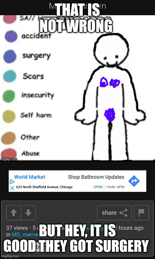 THAT IS NOT WRONG; BUT HEY, IT IS GOOD THEY GOT SURGERY | made w/ Imgflip meme maker