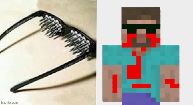 Unsee Glasses But It's Minecraft | image tagged in unsee glasses but it's minecraft | made w/ Imgflip meme maker