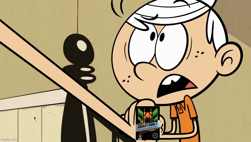 Lori Confiscates Lincoln's Copy of Donkey Kong 3 | image tagged in the loud house,lincoln loud,lori loud,nintendo,video games,nickelodeon | made w/ Imgflip meme maker