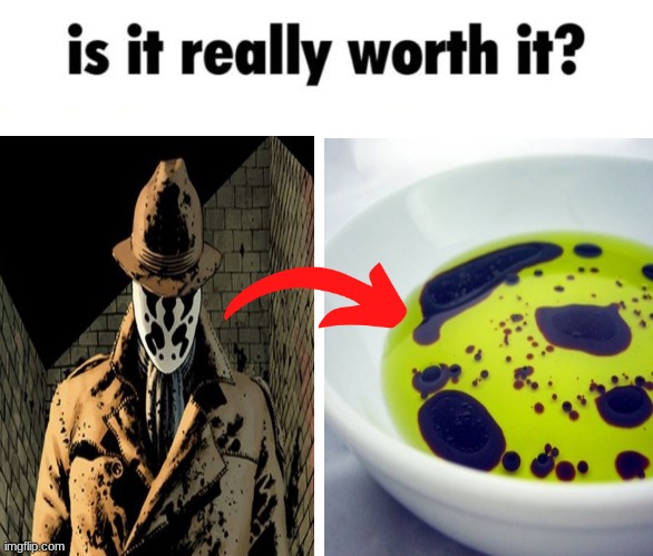 Is it really worth it? | image tagged in is it really worth it,watchmen,rorschach | made w/ Imgflip meme maker