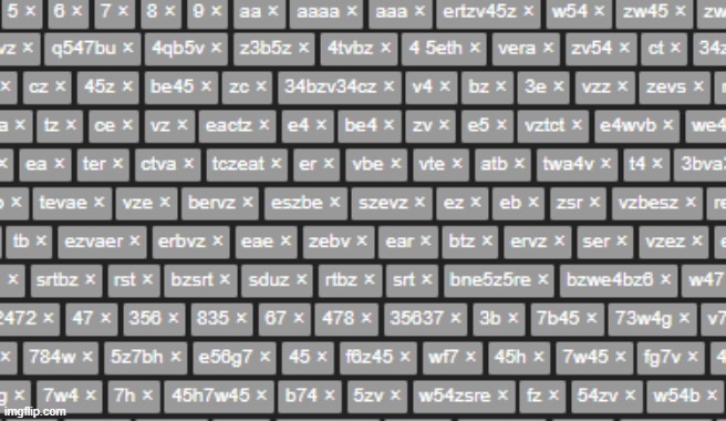 wall of tags | made w/ Imgflip meme maker