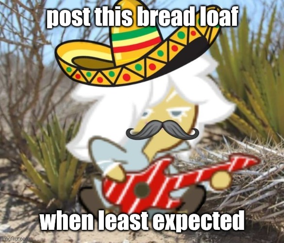 NACHO TACO CHIMICHONGA | post this bread loaf; when least expected | image tagged in nacho taco chimichonga | made w/ Imgflip meme maker