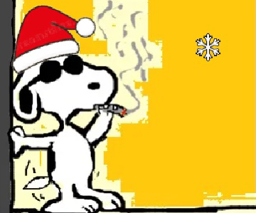 High Quality Snoopy Smoke Christmas Blank Meme Template