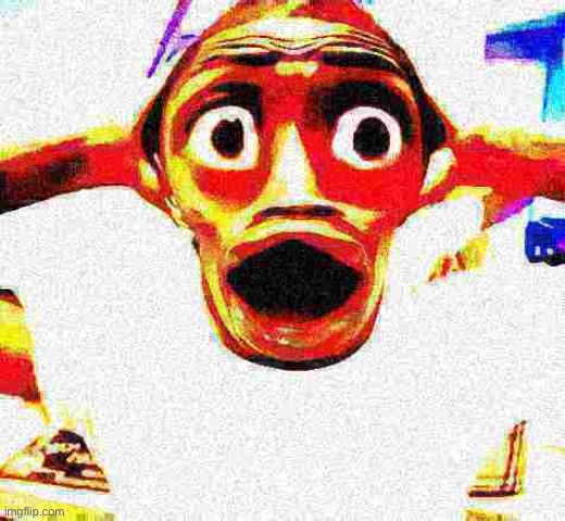 surprised black guy deep fried | image tagged in surprised black guy deep fried | made w/ Imgflip meme maker