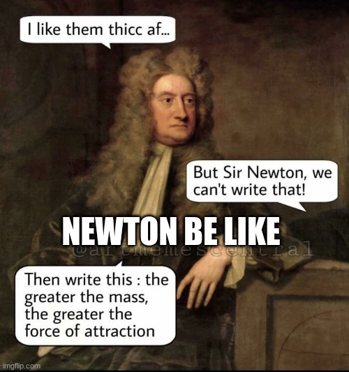 weird | NEWTON BE LIKE | image tagged in funny memes | made w/ Imgflip meme maker