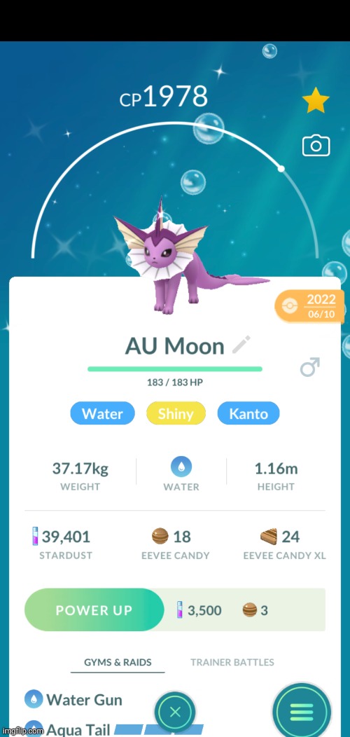 At first I had him named Aqua | image tagged in vaporeon | made w/ Imgflip meme maker