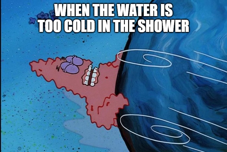 brrrrrrrr | WHEN THE WATER IS TOO COLD IN THE SHOWER | made w/ Imgflip meme maker