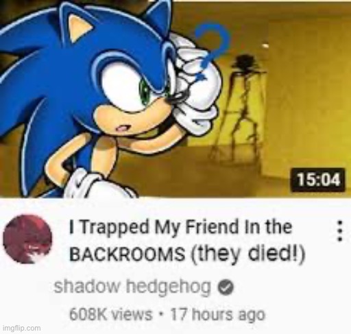 Sonic | image tagged in shadow the hedgehog | made w/ Imgflip meme maker