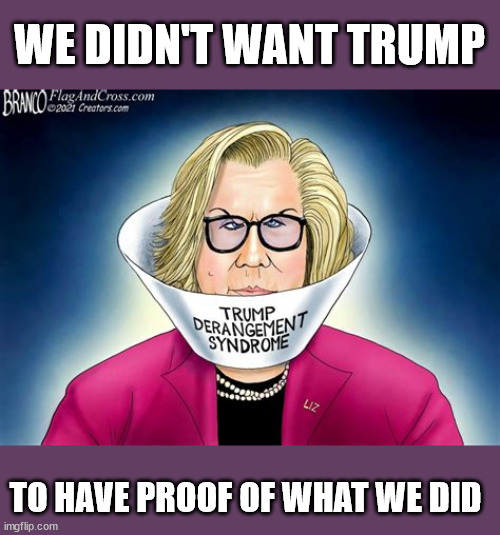 WE DIDN'T WANT TRUMP TO HAVE PROOF OF WHAT WE DID | made w/ Imgflip meme maker