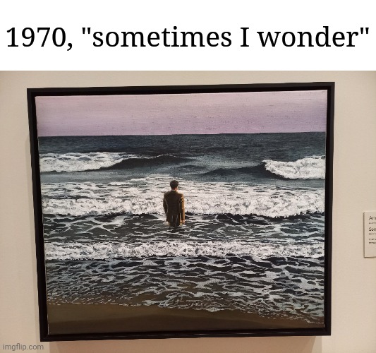 1970, "sometimes I wonder" | image tagged in frost | made w/ Imgflip meme maker