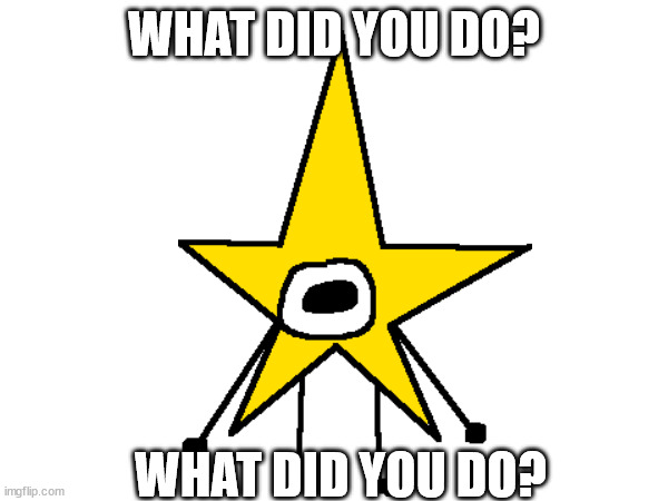 What did you do? | WHAT DID YOU DO? WHAT DID YOU DO? | image tagged in stare | made w/ Imgflip meme maker