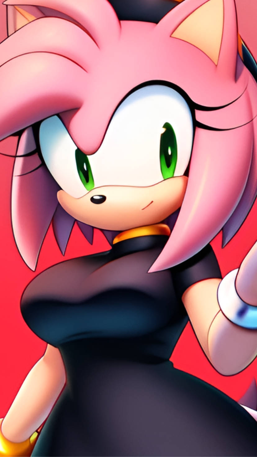 High Quality Cute Amy with fancy black dress Blank Meme Template