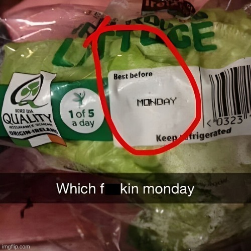 Yeah which fkin monday is it? | made w/ Imgflip meme maker