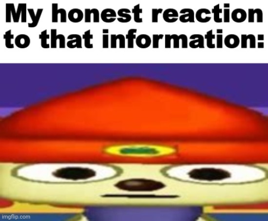 my honest reaction to that information parappa | image tagged in my honest reaction to that information parappa | made w/ Imgflip meme maker